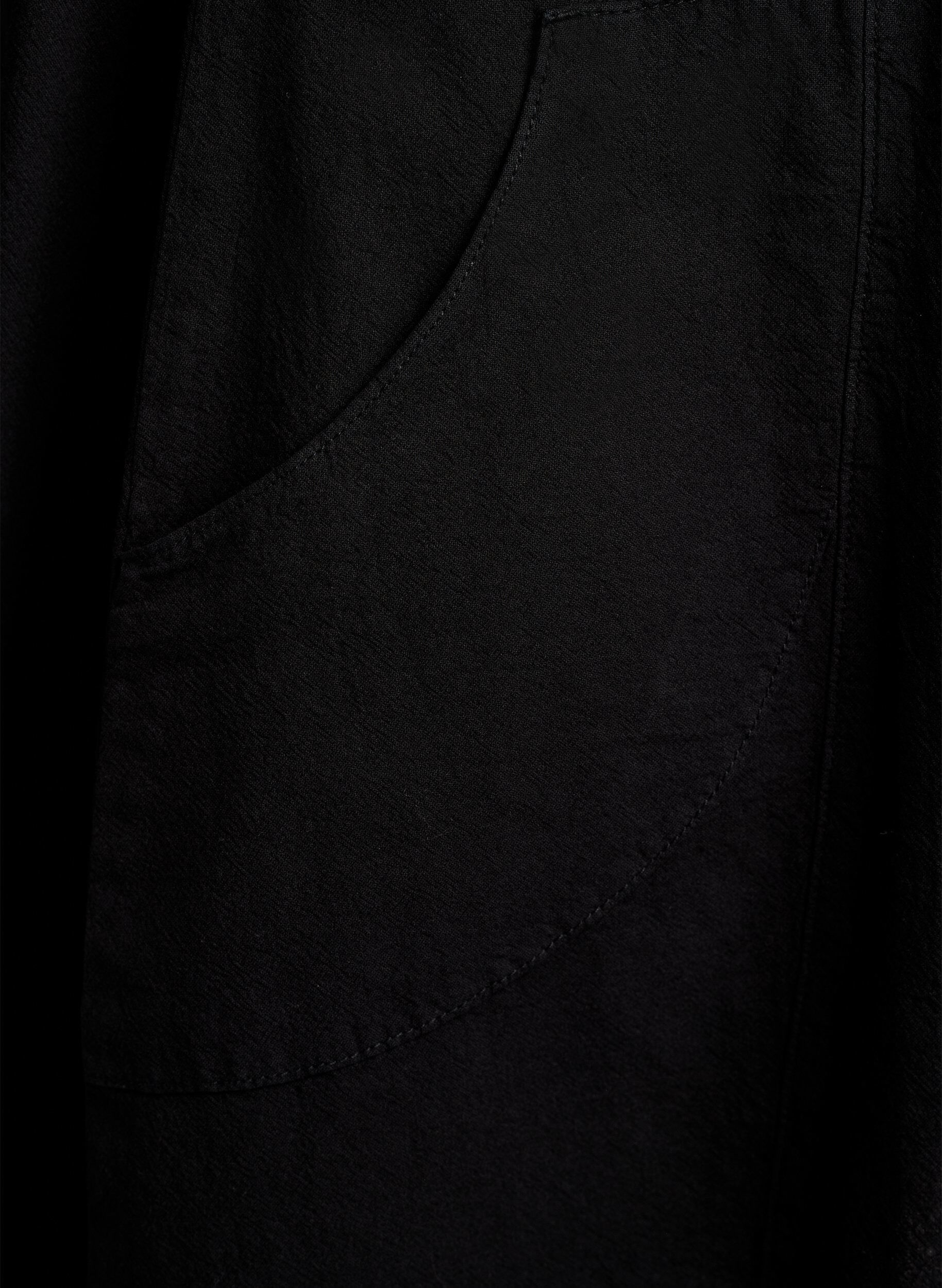 ZizziRobe en coton &agrave; manches courtes, Noir, Packshot image number 3