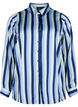 Chemises en satin rayé, Blue Stripe, Packshot image number 0