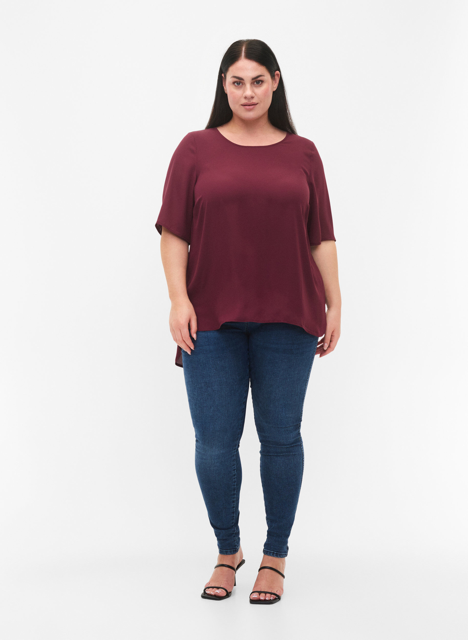 ZizziBlouse met kruis detail op de achterkant, Port Royal, Model image number 2