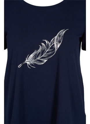 T-shirt à manches courtes avec imprimé, Night Sky w. silver , Packshot image number 2