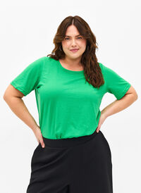 FLASH - T-shirt met ronde hals, Kelly Green, Model