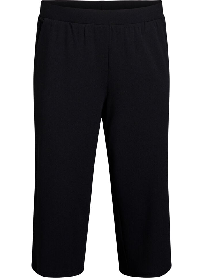 Culotte taille haute &agrave; coupe ample, Noir, Packshot image number 0