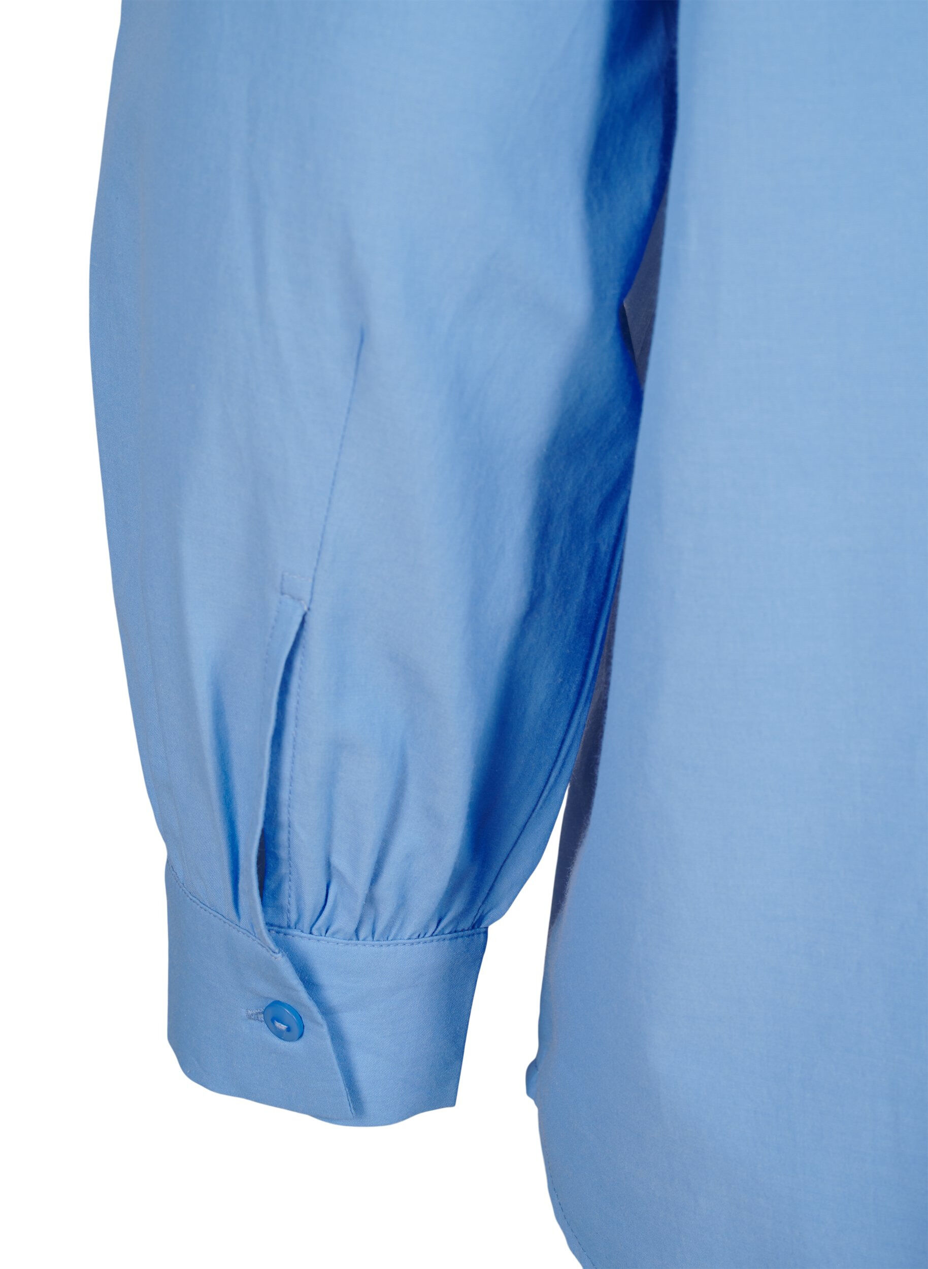 Zizzi Chemise avec d&eacute;tails en dentelle, Bleu Clair, Packshot image number 3