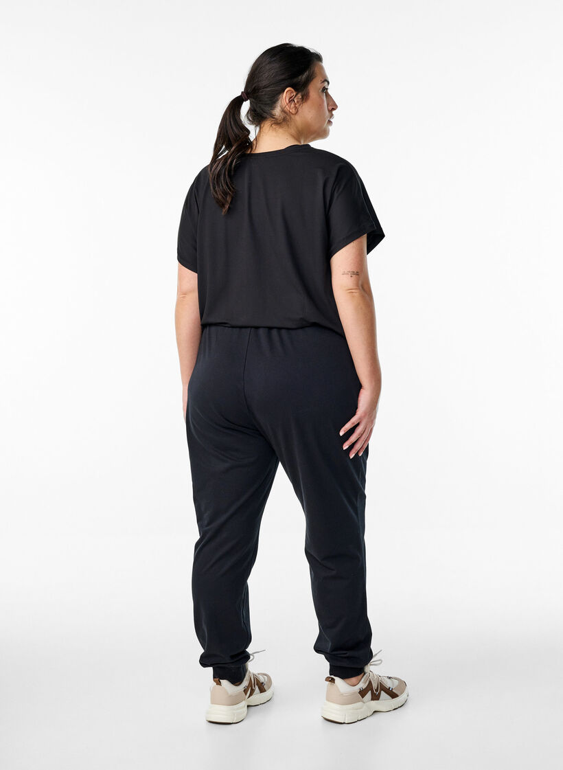 Pantalon de sport ample avec des poches, Noir, Model image number 2