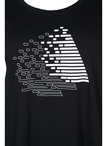Trainingsshirt met print, Black w. White, Packshot image number 2