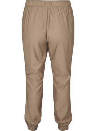Pantalon ample en viscose avec bord élastiqué et poches, Timber Wolf, Packshot image number 1