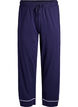 Katoenen pyjamabroek met hoge taille, Blauw, Packshot image number 0