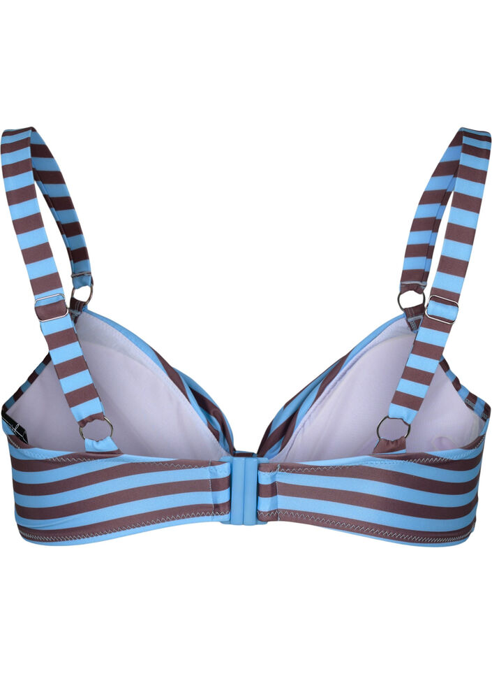 Soutien-gorge de bikini imprimé à armatures, Bleu Clair, Packshot image number 1