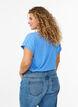 T-shirt met korte mouwen van katoenmix, Blauw, Model image number 2