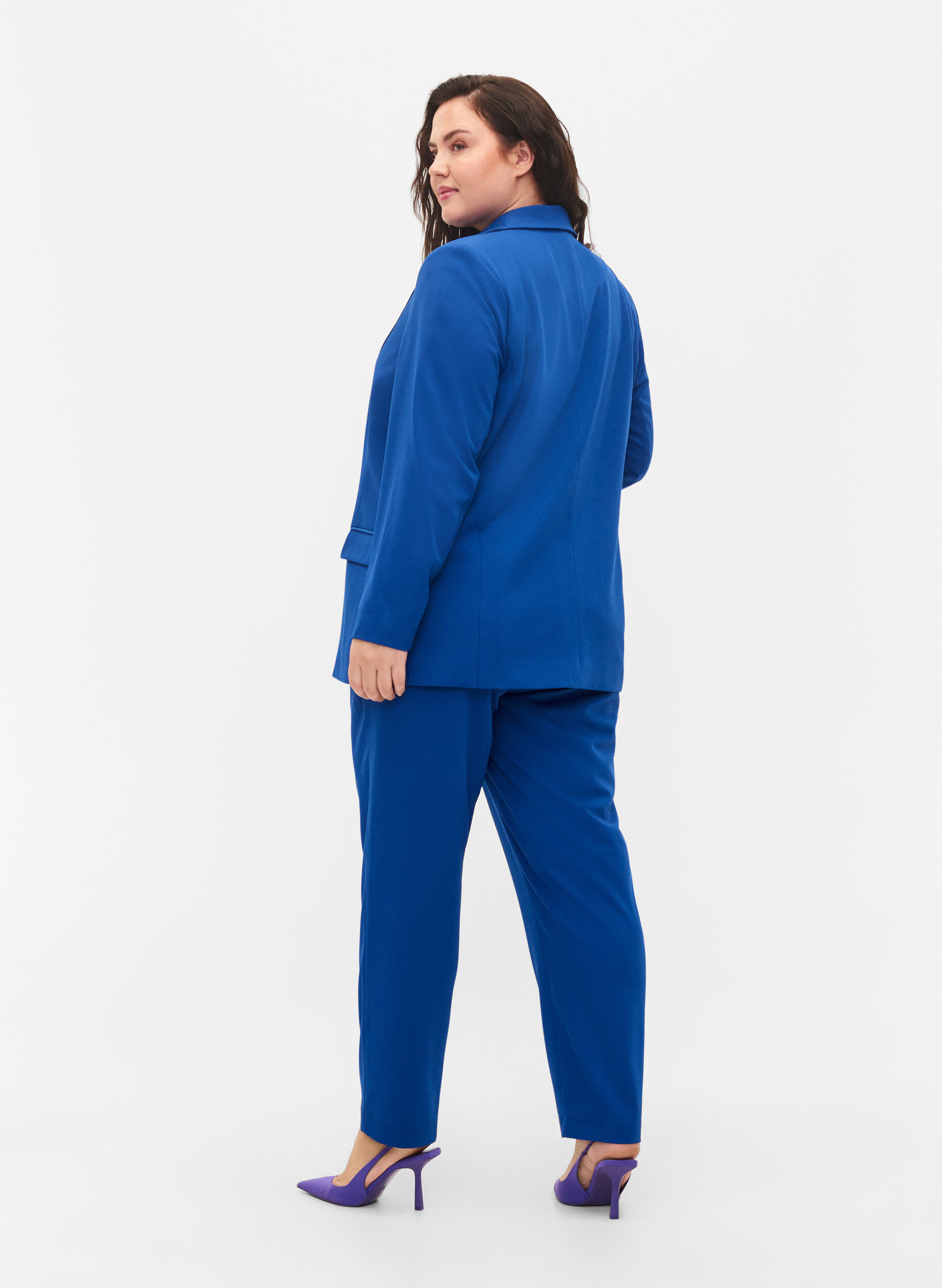 ZizziKlassieke broek met zakken, Blauw, Model image number 1