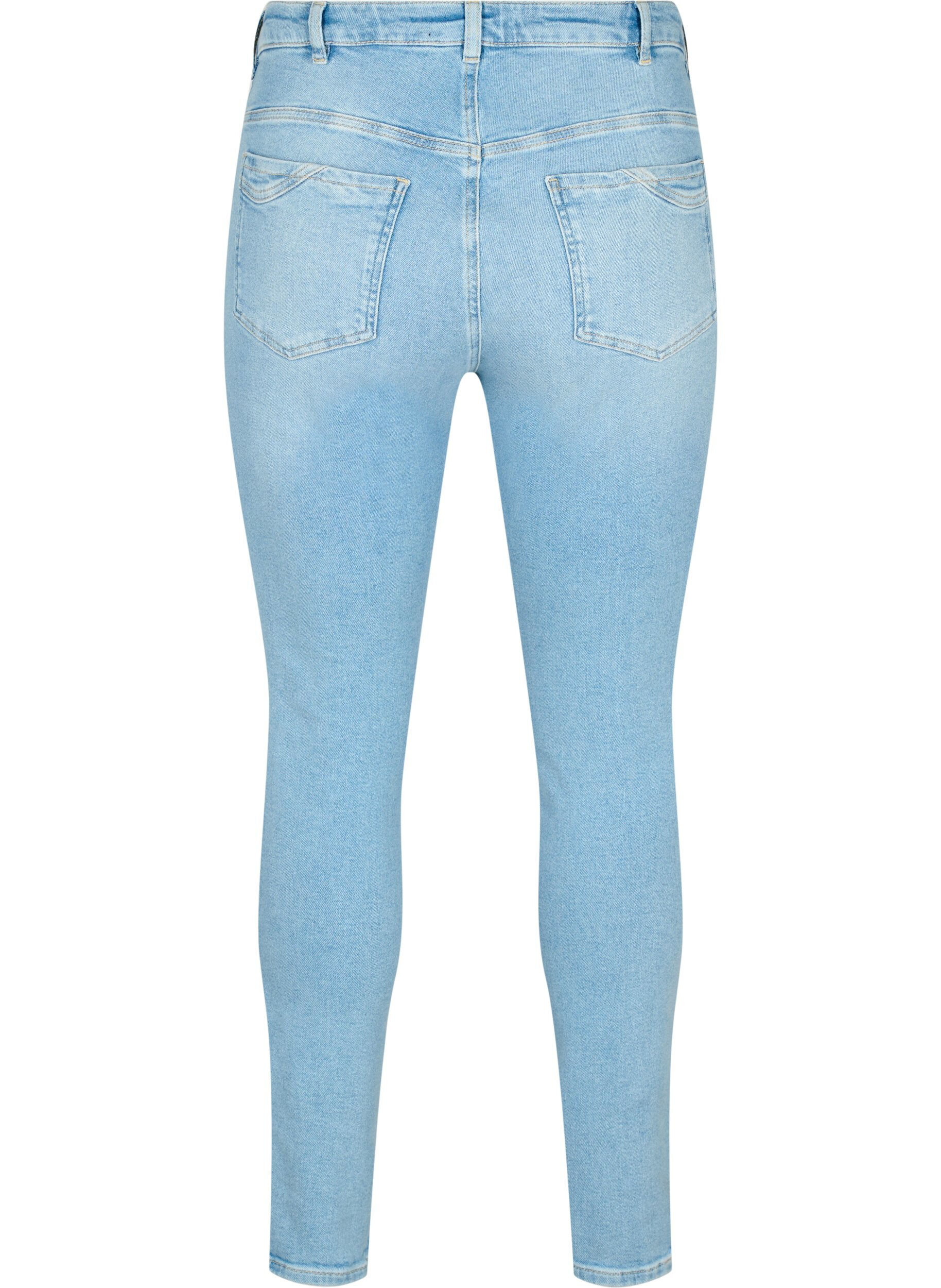 ZizziAmy jeans met hoge taille en super slanke pasvorm, Light blue, Packshot image number 1