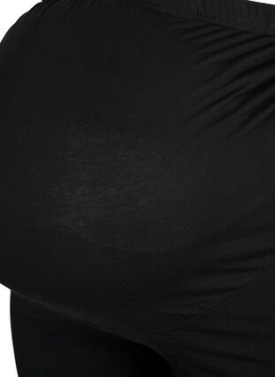 Short cycliste de grossesse avec bordure en dentelle, Black, Packshot image number 2