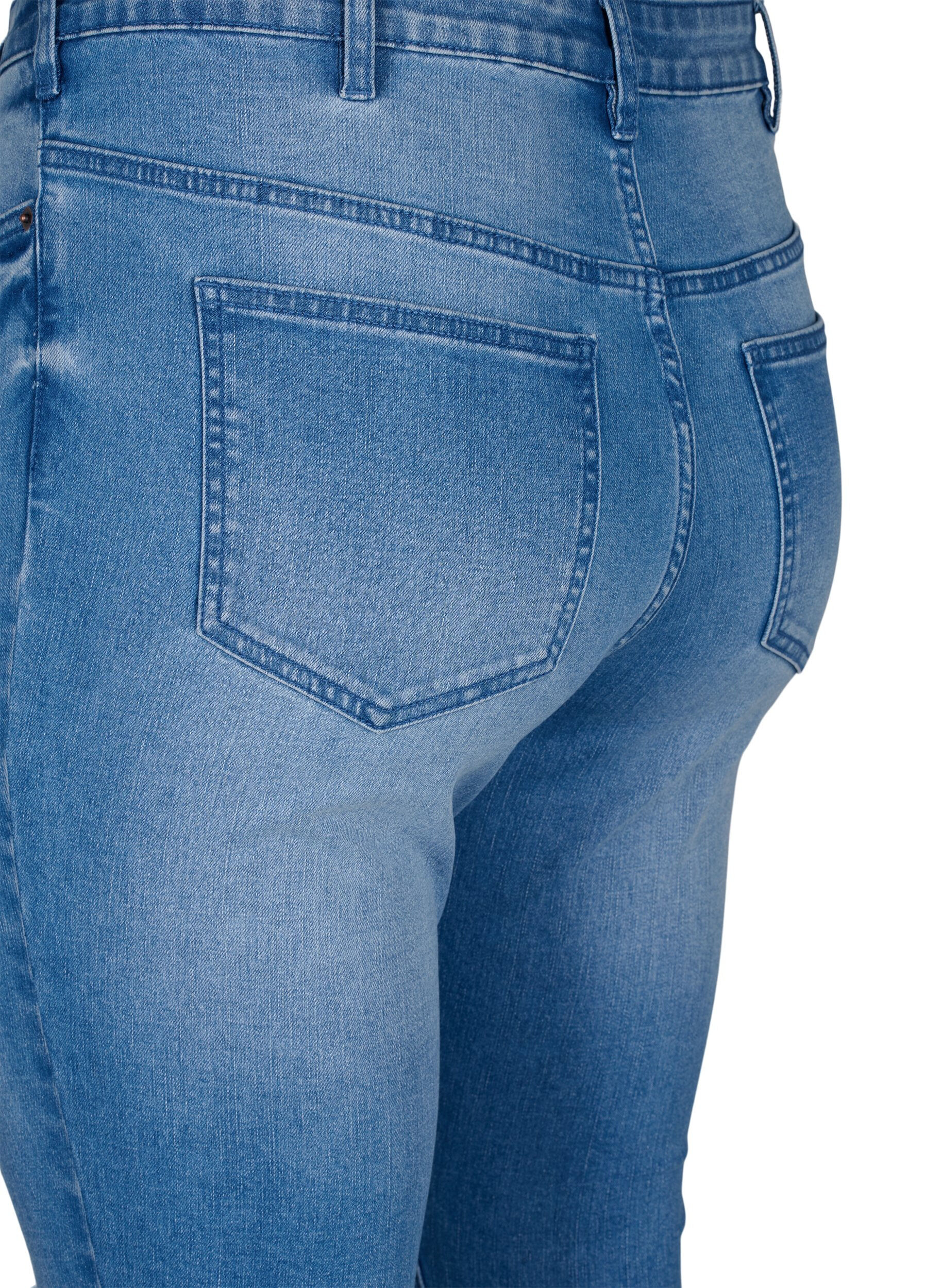 ZizziAmy jeans met super slim fit en ripped details, Blauw, Packshot image number 4