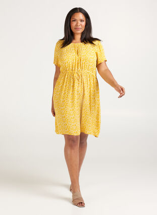 Robe manches courtes, Yellow Branch, Model image number 2