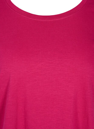 T-shirt in katoen met korte mouwen, Sangria, Packshot image number 2