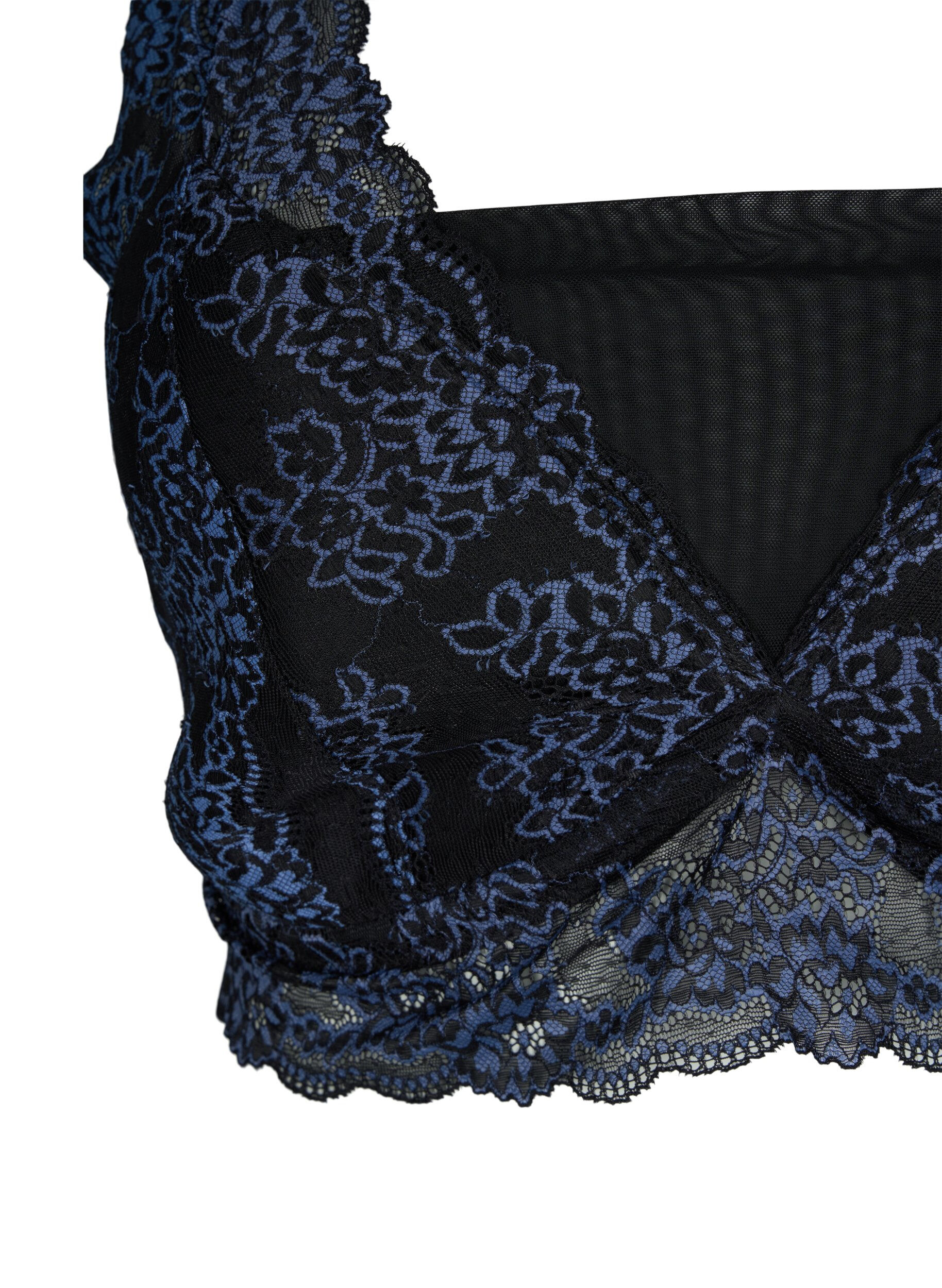 Zizzi Soutien-gorge avec dentelle et maille, Noir, Packshot image number 2