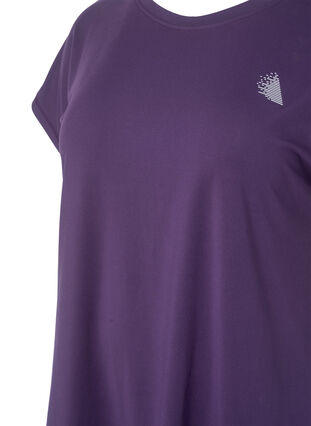 Trainings T-shirt met korte mouwen, Purple Plumeria, Packshot image number 2