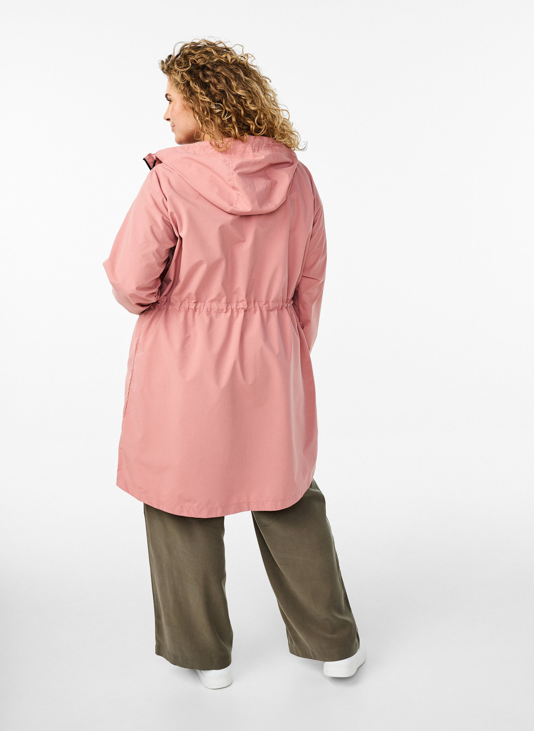 ZizziFLASH - Waterafstotende parka met capuchon, Roze, Model image number 2