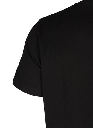 Katoenen t-shirt met klinknagels, Black, Packshot image number 3