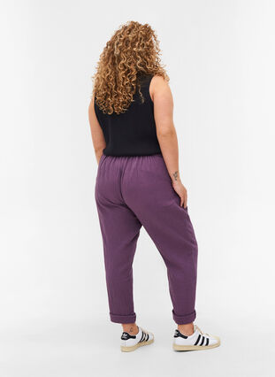 Katoenen broek met zakken, Vintage Violet, Model image number 1