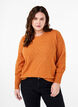 Gebreide blouse met kantpatroon, Marmelade Mel., Model image number 0