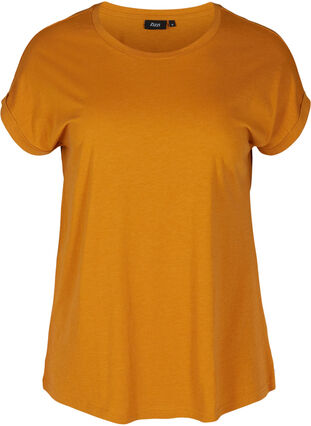 T-shirt en mélange coton, Buckthorn Brown Mel., Packshot image number 0