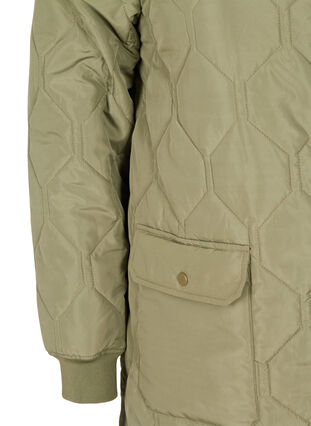 Veste matelassée à capuche et grandes poches, Vetiver, Packshot image number 3