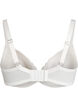 Soutien-gorge rembourr&eacute; en dentelle avec d&eacute;tails en maille, Blanc, Packshot image number 1