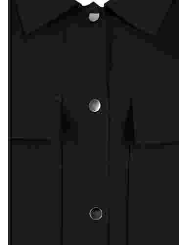 Veste longue avec fermeture à boutons, Black, Packshot image number 2