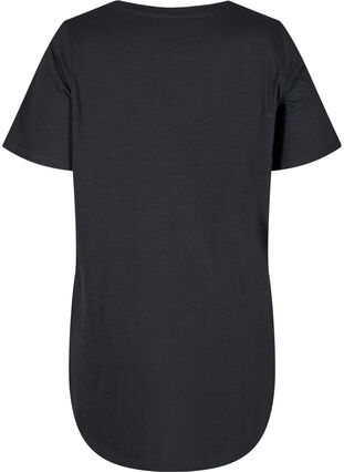 T-shirt à manches courtes en coton, Black, Packshot image number 1