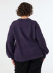Cardigan in zacht breisel met goudkleurige knopen, Paars, Model image number 2