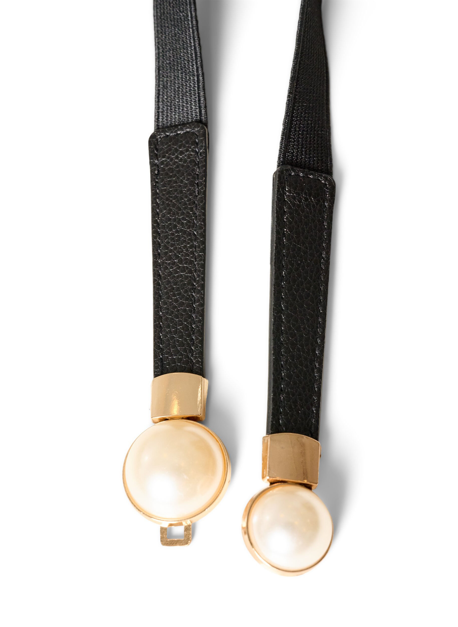 ZizziCeinture &eacute;lastique avec d&eacute;tails perl&eacute;s, Noir, Packshot image number 2