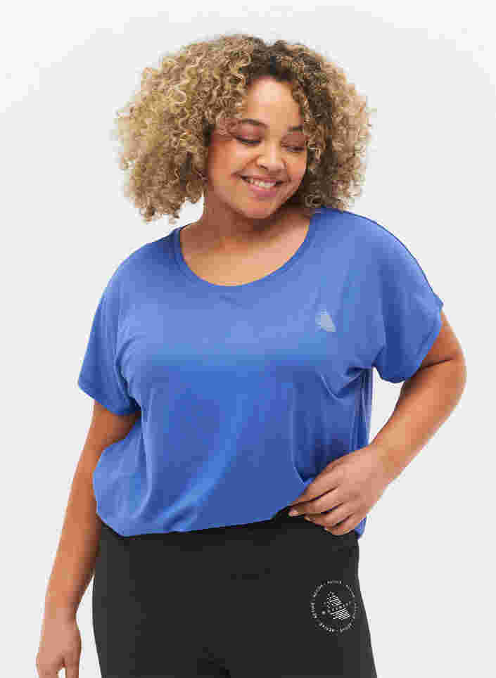 T-shirt basique, Dazzling Blue, Model