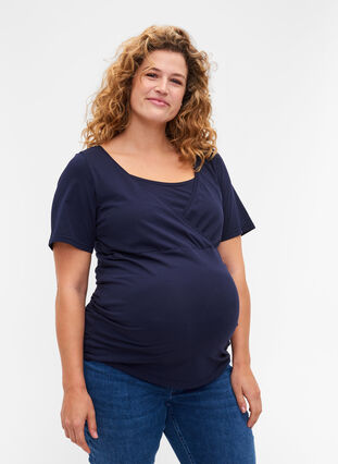 T-shirt de grossesse à manches courtes en coton, Night Sky, Model image number 0