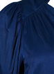Blouse met lange mouwen, ruches en V-hals, Estate Blue, Packshot image number 3