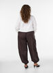 Pantalon ballon avec poches et ceinture &eacute;lastique, Marron, Model image number 1
