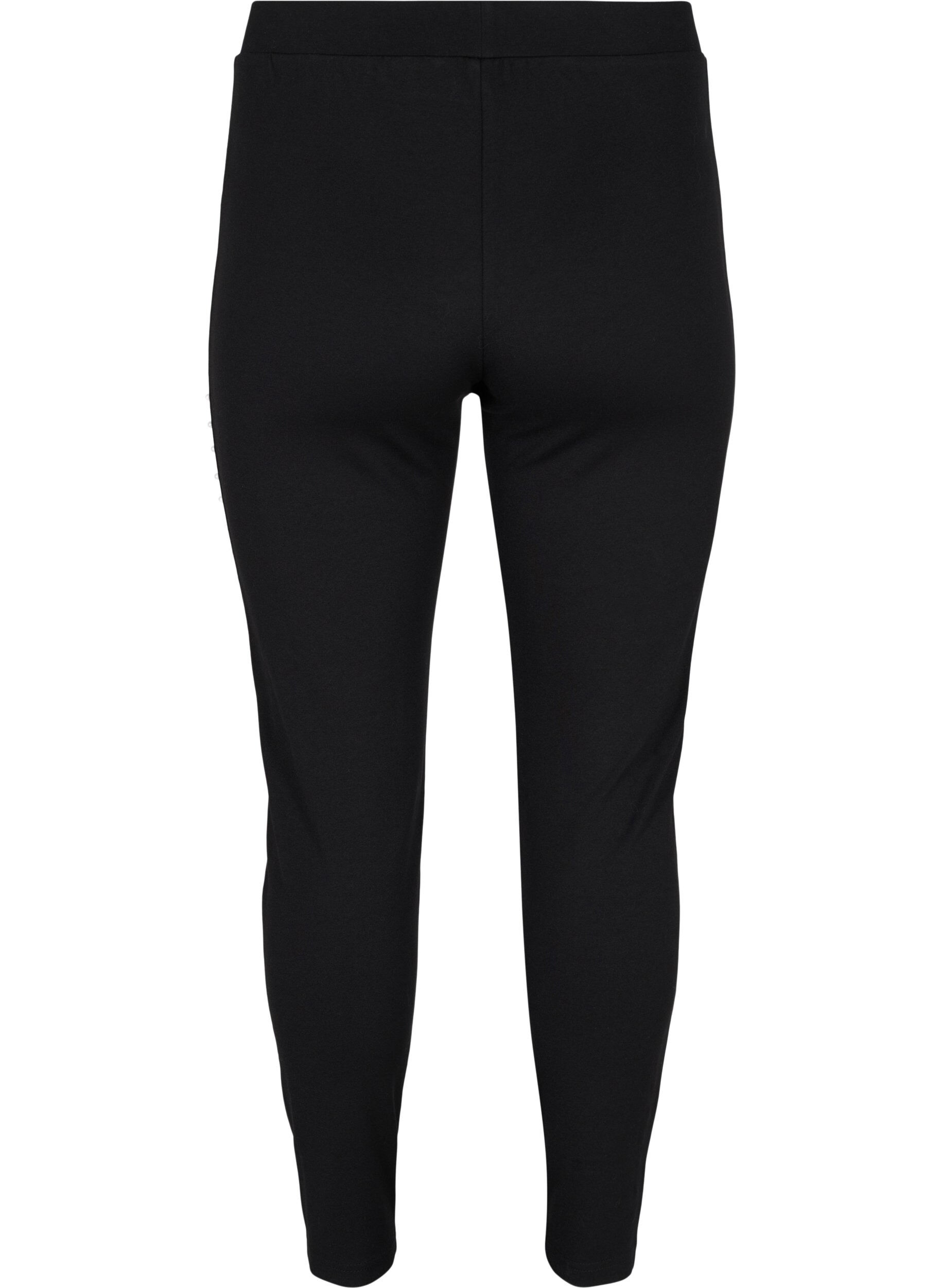 ZizziLeggings met parels, Black, Packshot image number 1
