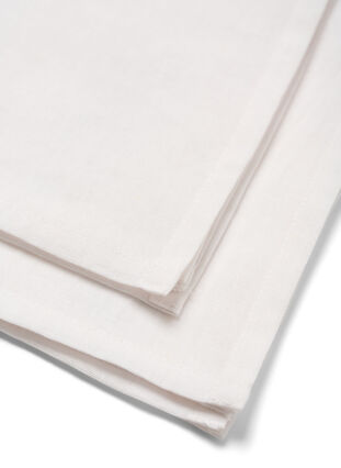 Lot de 2 serviettes en coton, White Alyssum, Packshot image number 2