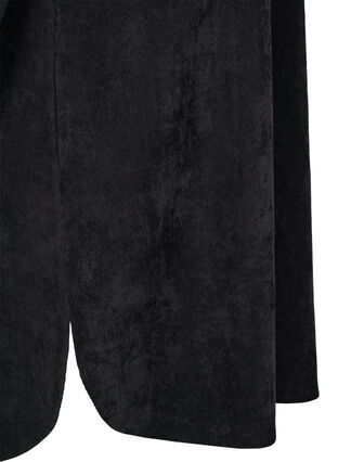 Robe en velours à manches 3/4 et boutons, Black, Packshot image number 3