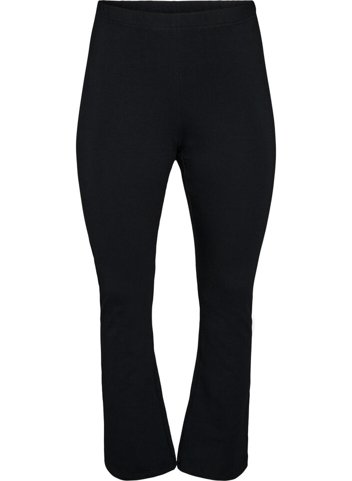 Pantalon &eacute;vas&eacute; en jersey, Noir, Packshot image number 0