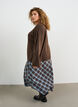 Blouse ample tricot&eacute;e en alpaga et laine, Marron, Model image number 2