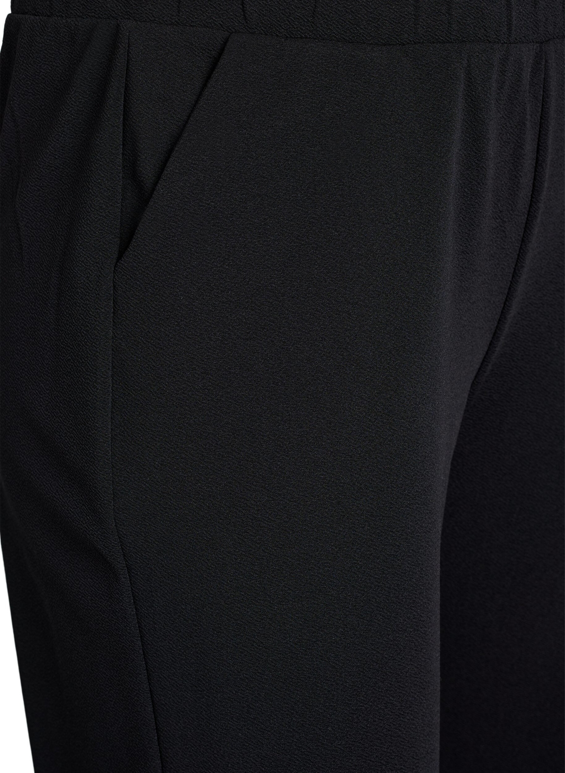 Zizzi Pantalon ample avec longueur 7/8, Noir, Packshot image number 2