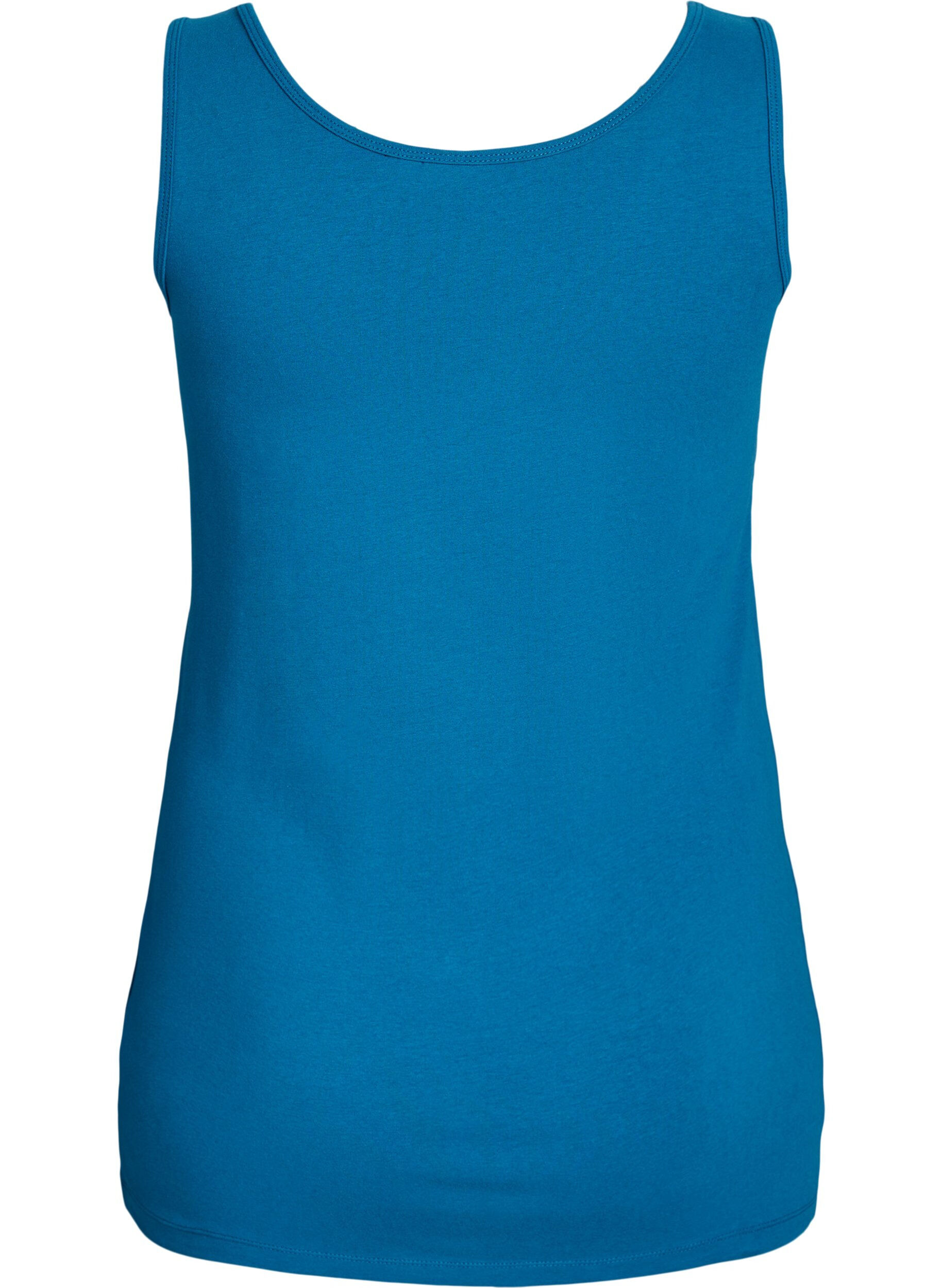 ZizziHaut uni Basic en coton, Bleu p&eacute;trole, Packshot image number 1