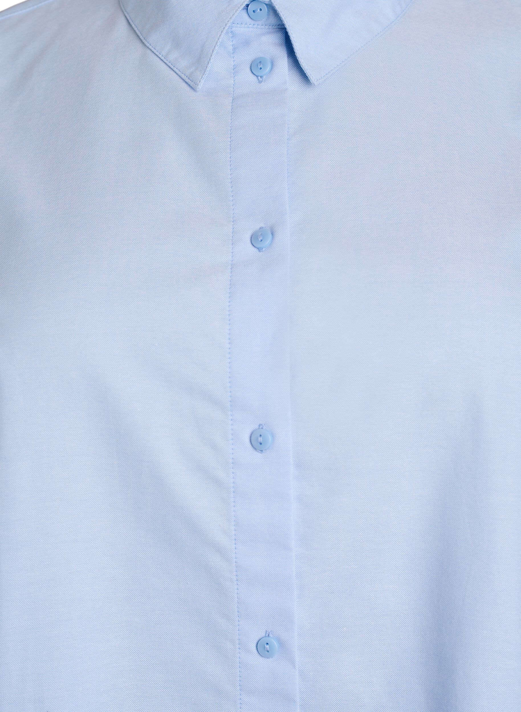 Zizzi Chemise &agrave; manches longues en coton, Bleu, Packshot image number 2