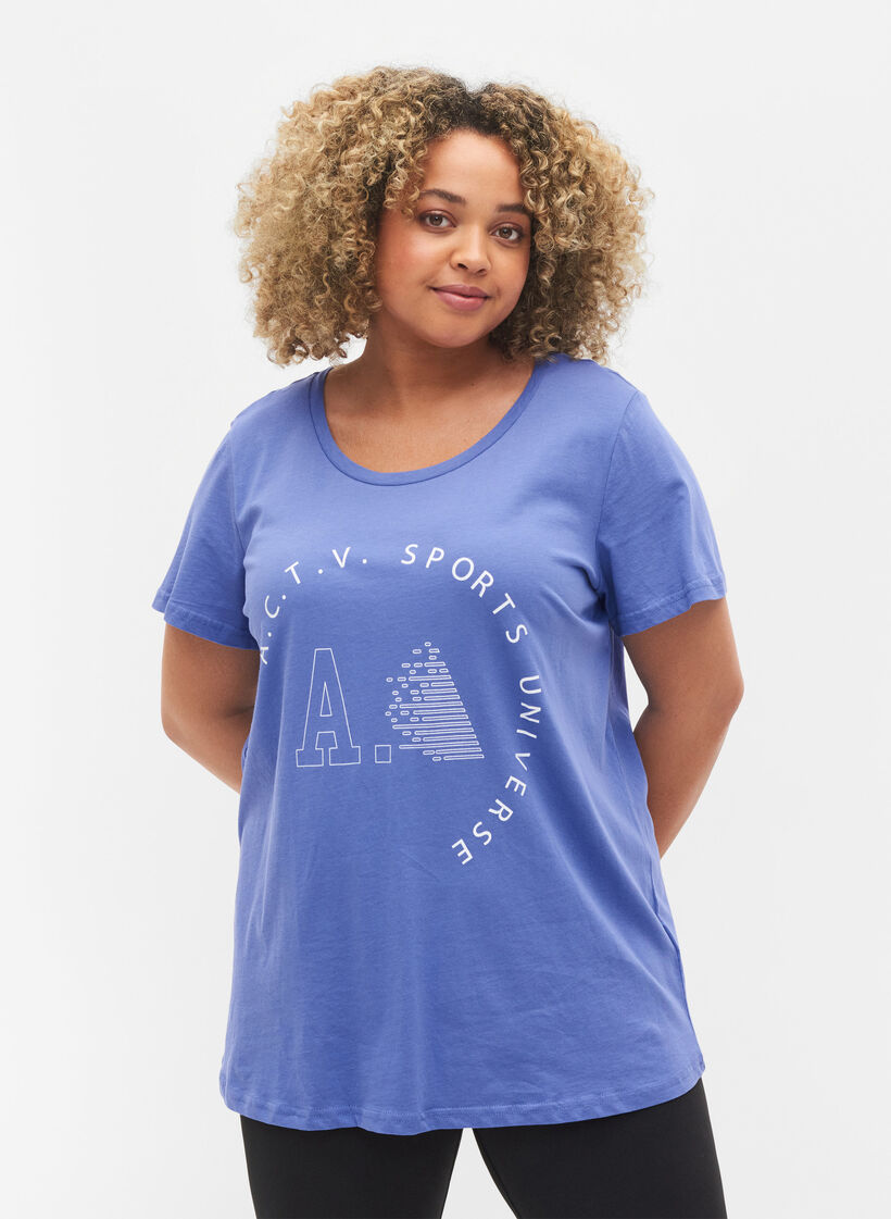 T-shirt de sport avec imprimé, Very Peri A.C.T.V, Model image number 0