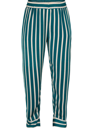 Pantalon ample à rayures, Green Stripe, Packshot image number 0