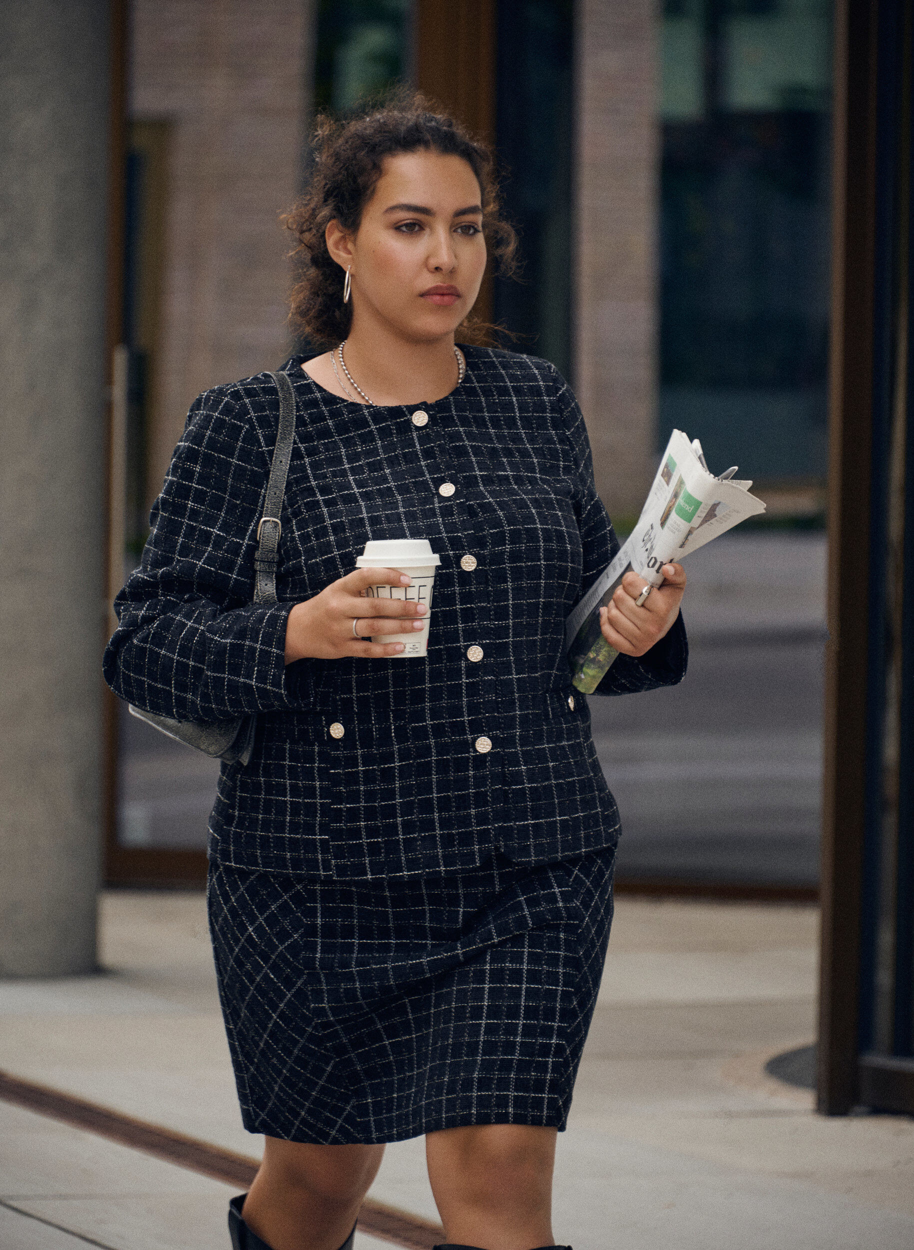 ZizziGeruite rok, Zwart, Image image number 0