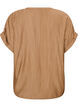 Viscose blouse met knoopjes en textuur, Bruin, Packshot image number 1