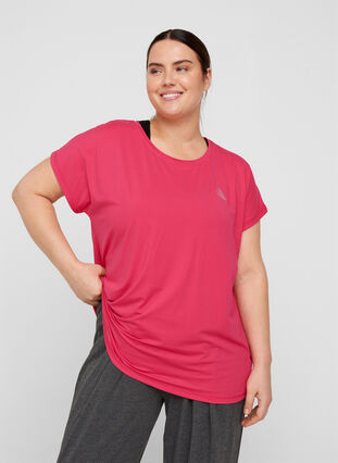T-shirt basique, Pink Peacock, Model image number 0