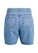Shorts en jean avec des fleurs brodées, Bleu Clair, Packshot image number 1